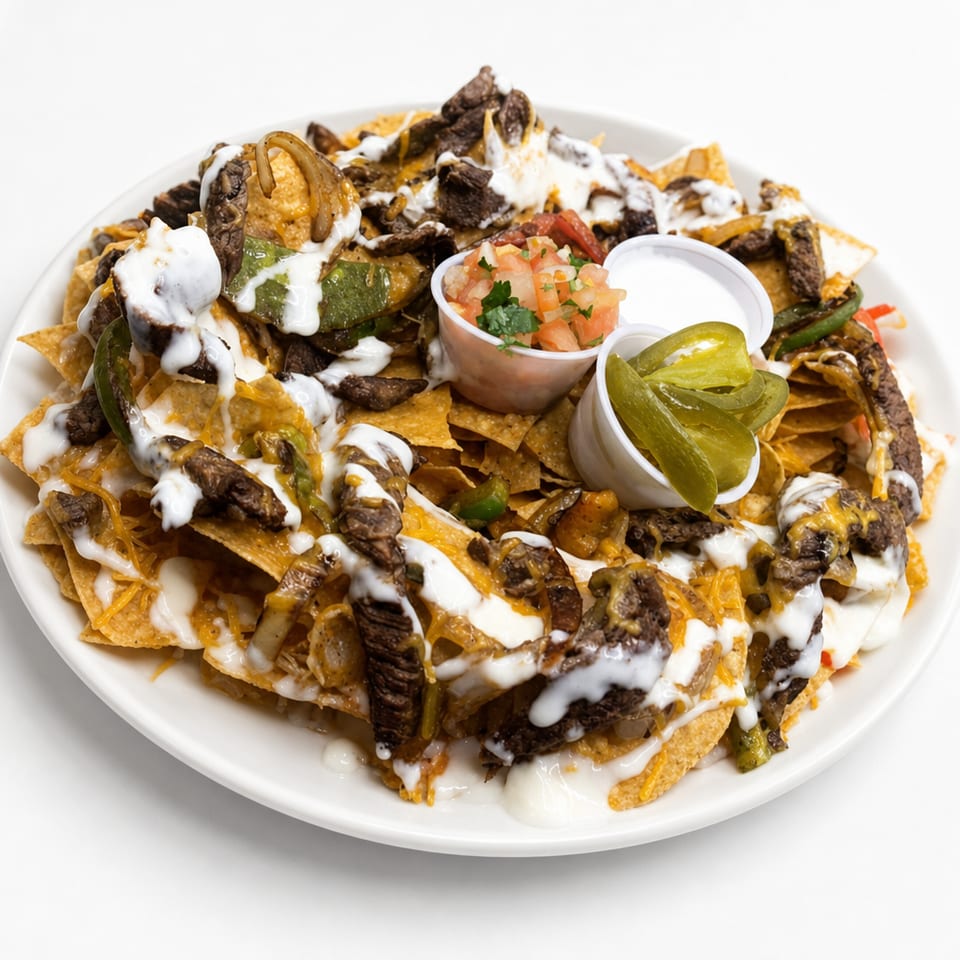 Chicken or Steak Nachos.