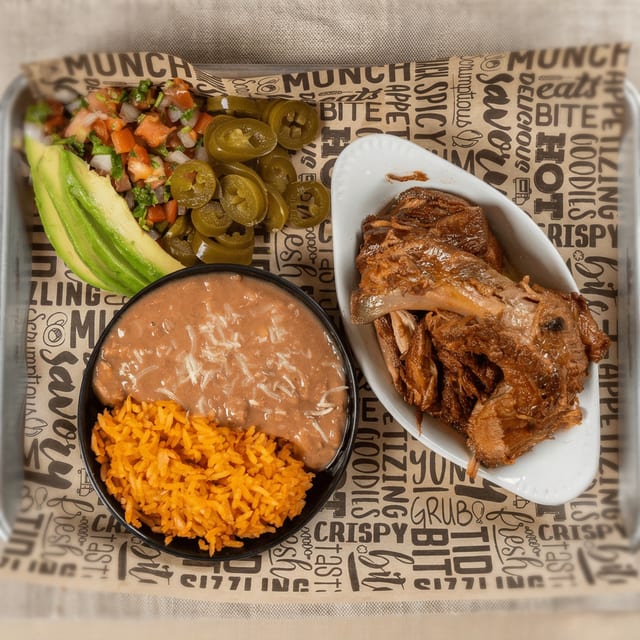 Carnitas Plate.